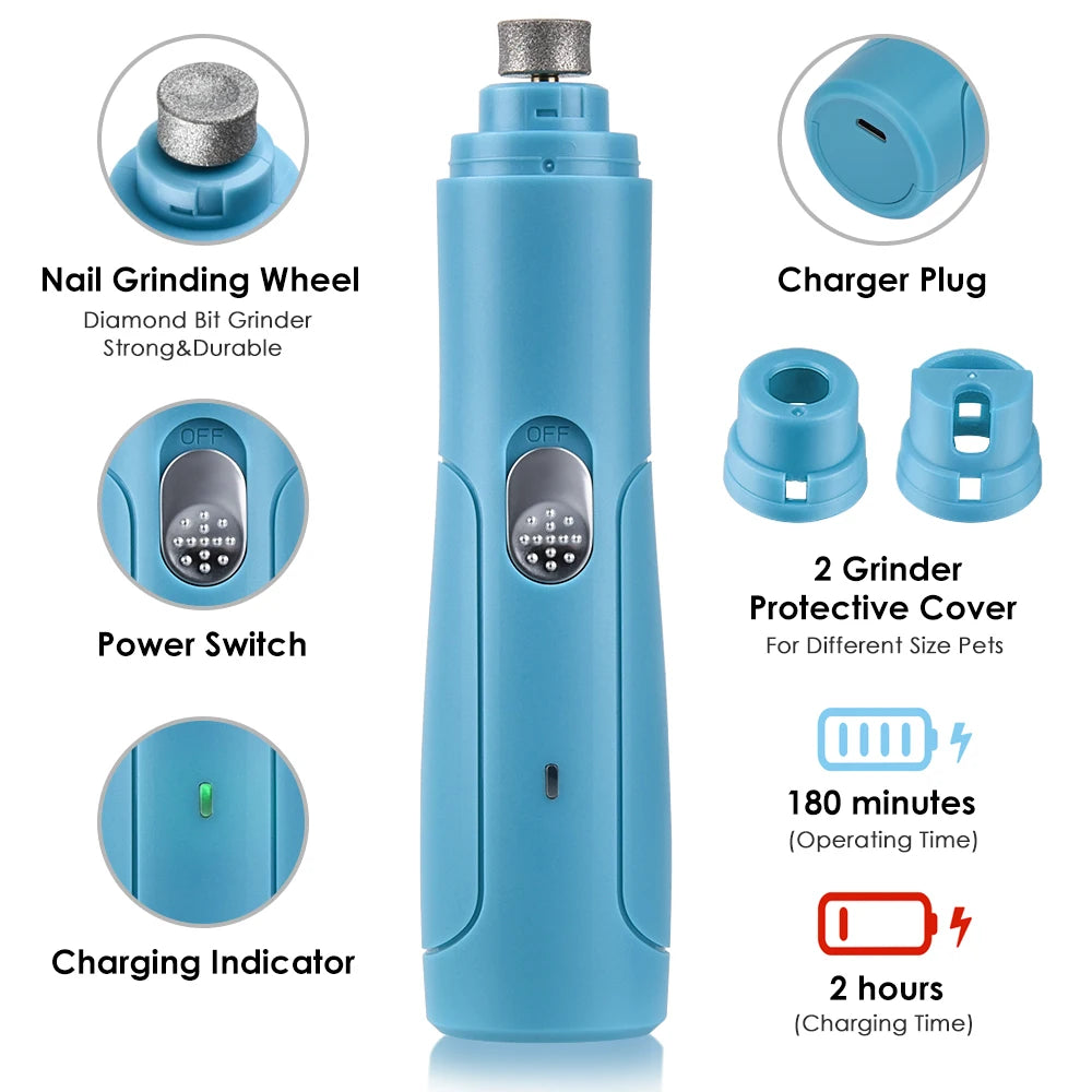 Rechargeable Pet Nail Grinder – Dogs & Cats