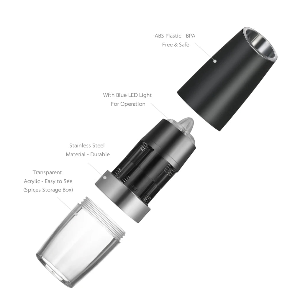 Automatic Gravity Salt & Pepper Grinder