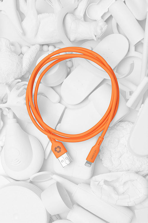 Recycled 1.2m Lightning Charging Cable – Sunset