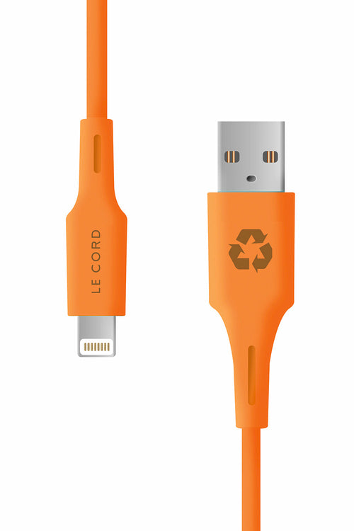 Recycled 1.2m Lightning Charging Cable – Sunset