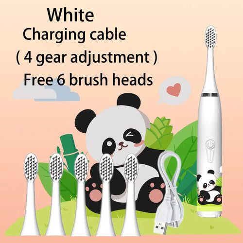 Kids Sonic Electric Toothbrush - Cartoon Design