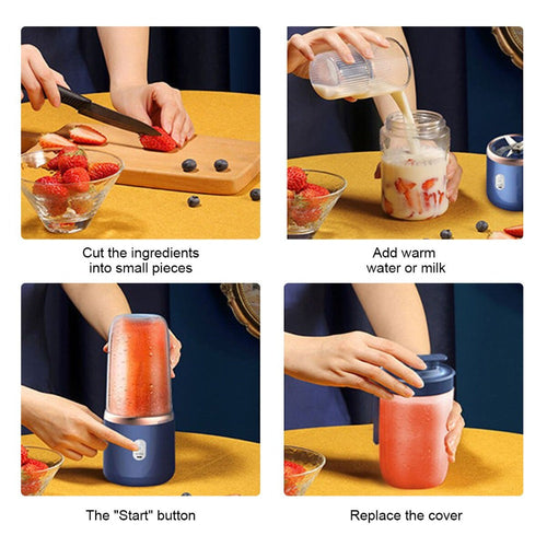 Portable Rechargeable Smoothie Blender – 6-Blade
