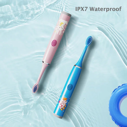 Kids Sonic Electric Toothbrush - Cartoon Design