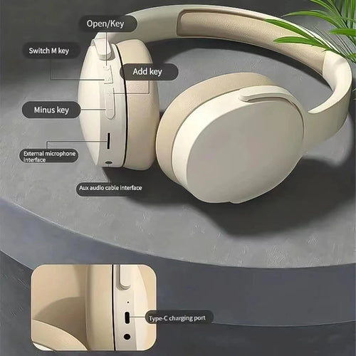 Wireless Bluetooth 5.3 Over-Ear Headphones