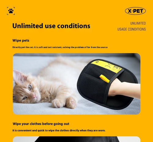 Reusable Pet Hair Removal Gloves – Washable Fur Remover