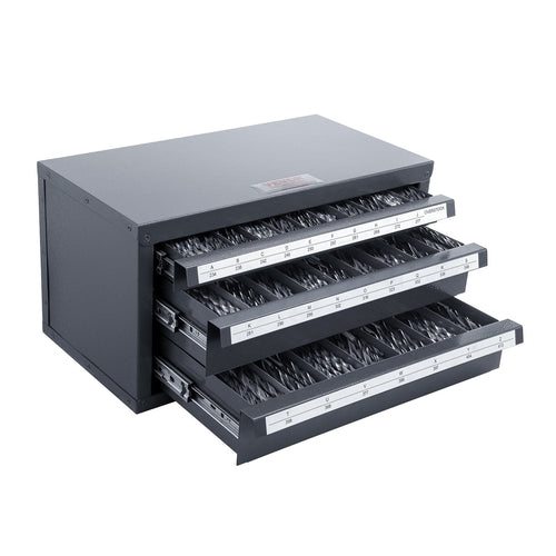 Drill Bit Dispenser Cabinet, Three-Drawer Drill Bit Organizer Cabinet
