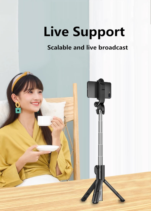 3-in-1 Bluetooth Selfie Stick Tripod with Fill Light