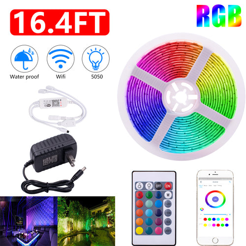 RGB LED Strip Lights – 32ft with WiFi & Remote