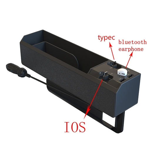 Car Seat Gap Organizer with Charging Cables