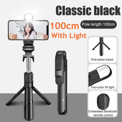 3-in-1 Bluetooth Selfie Stick Tripod with Fill Light
