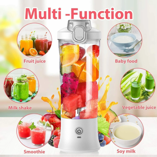 600ml Portable Blender Bottle - Rechargeable