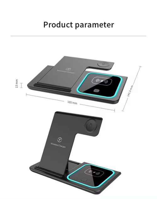 Foldable 3-in-1 Wireless Charging Station – 15W