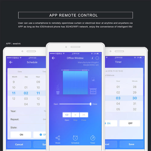 WiFi Smart Blinds Switch - Touch Panel