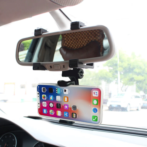 Rearview Mirror Phone Mount – 360°