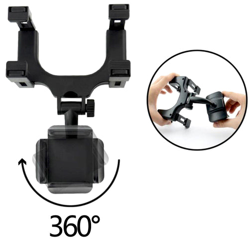Rearview Mirror Phone Mount – 360°