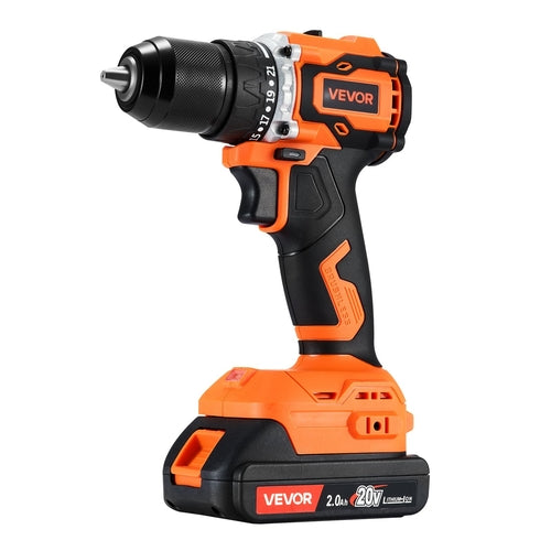 Cordless Drill Driver, 1/2 Inch Metal Chuck, Brushless Motor,