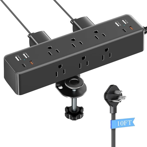 Desk Clamp Power Strip With 17-in-1 Hub And 40W Fast Charge