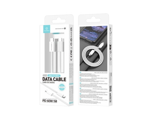 60W USB-C to USB-C Braided Fast-Charging Cable – 1m