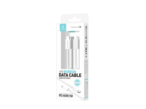 60W USB-C to USB-C Braided Fast-Charging Cable – 1m