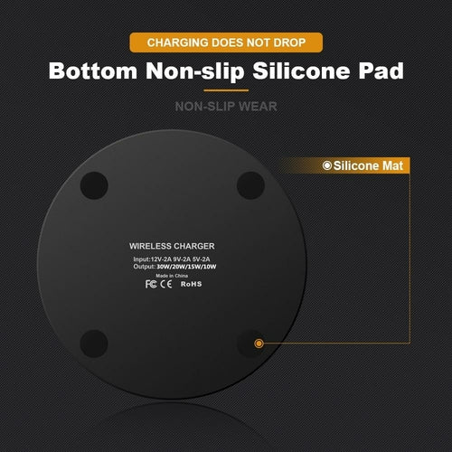 Dragon W9 30W Wireless Charging Pad – Slim USB-C Charger