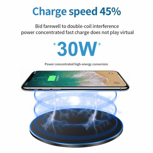 Dragon W9 30W Wireless Charging Pad – Slim USB-C Charger