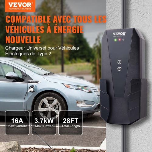 Portable EV Charger Type 2 - 16A, 3.7kW
