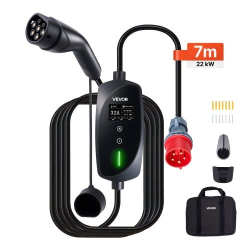 Portable EV Wallbox Charger - Type 2, 22kW 32A