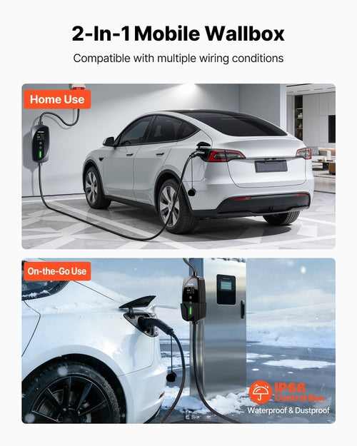 Portable EV Wallbox Charger - Type 2, 22kW 32A