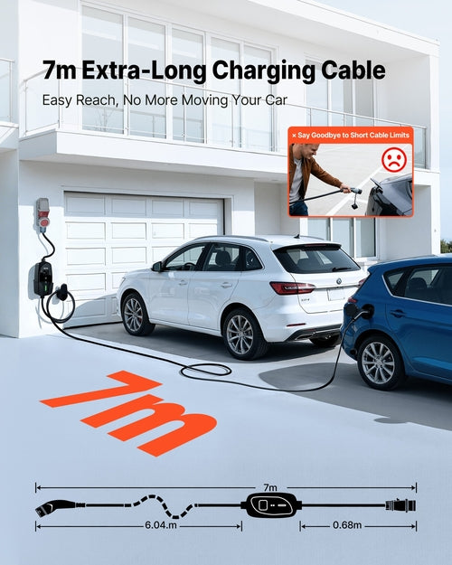 Portable EV Wallbox Charger - Type 2, 22kW 32A