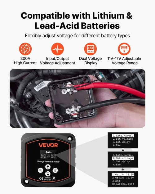 Dual Battery Isolator VSR - 12V 300A