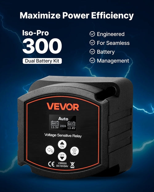 Dual Battery Isolator VSR - 12V 300A