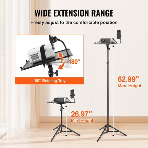 Adjustable Tripod Stand for Projector & Laptop